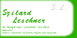 szilard leschner business card